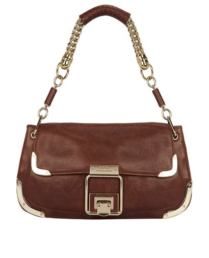Shoulder Bag, &pound;80, Handbags, Brown, Leather, Front view